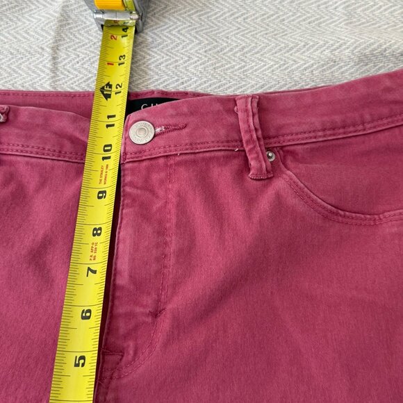 Curve Appeal Jeans Womens 16 High Rise Stretch Casual Pink Minimalist Jegging - Picture 10 of 12